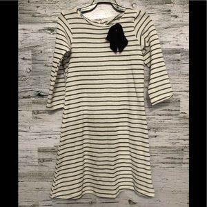 A.T.U.N 100% cotton dress w\ stripes & bow